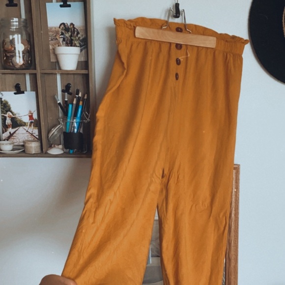 yellow flowy pants ! - Picture 3 of 3